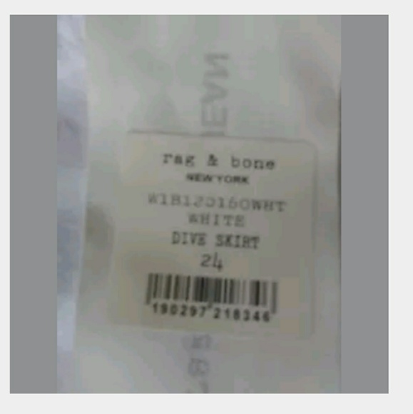 Rag and Bone White Dive Denim Skirt - Picture 7 of 8